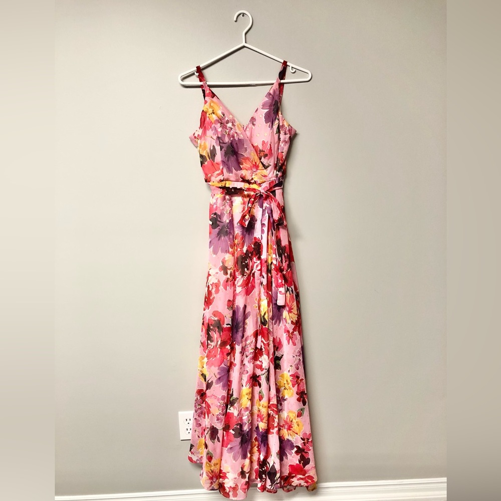 Pink, Purple, Yellow and Red A-Line Gown - Women’s Size 6